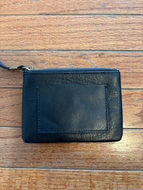 Madewell Black Leather Zip Card Wallet